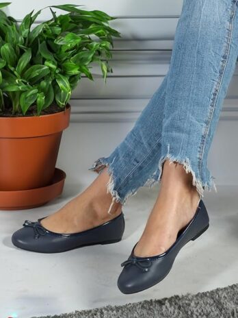 Carlton London Women’s Round Toe Bow Detail Ballerinas-5UK